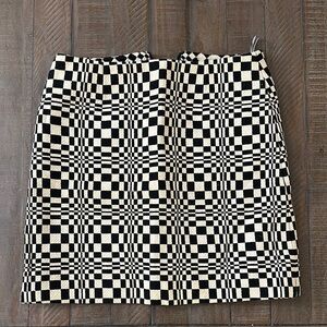 Celine Checkered Black and White Skirt